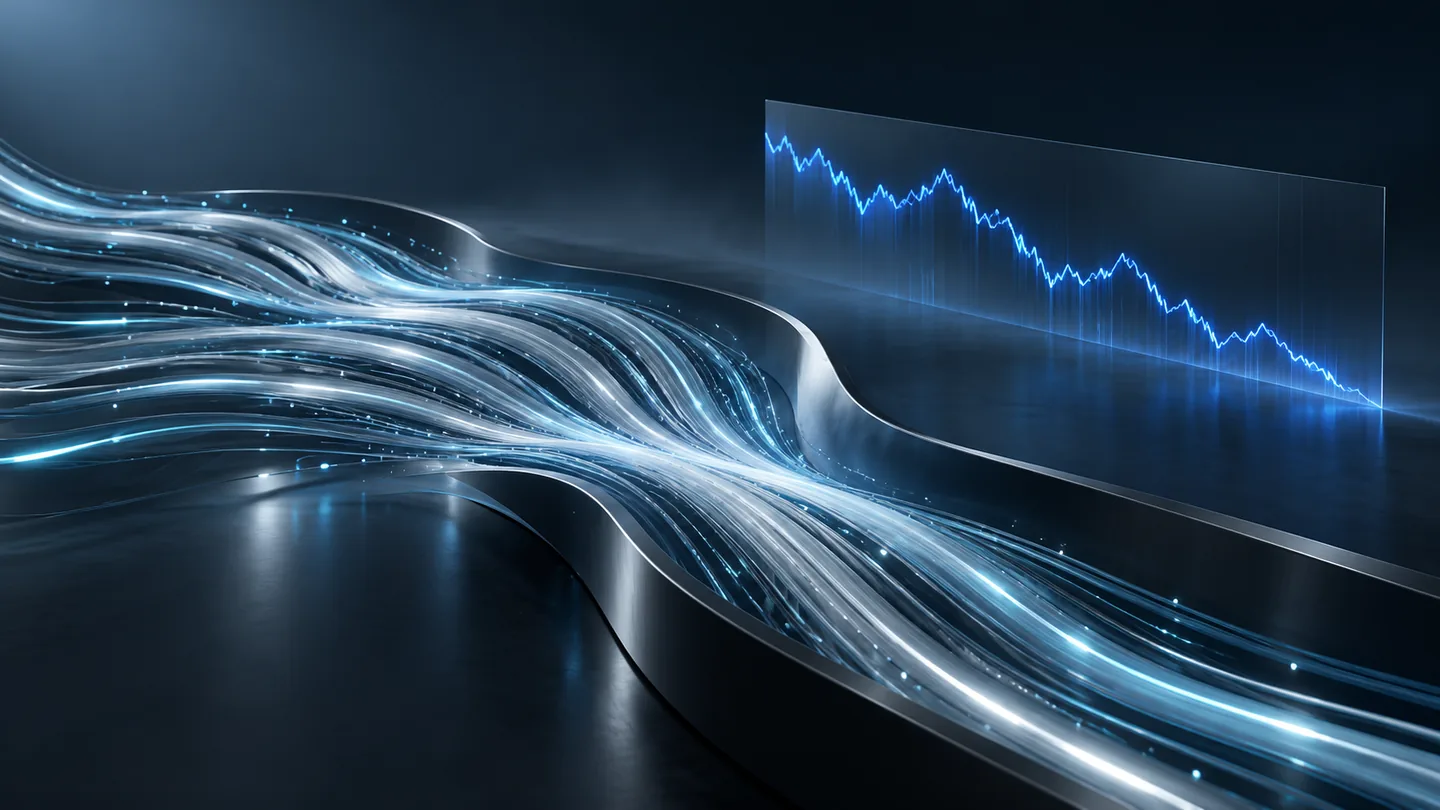 Conceptual illustration separating broad silver-blue investment flows from a distinct falling cobalt market line; it is not a chart of actual market data.